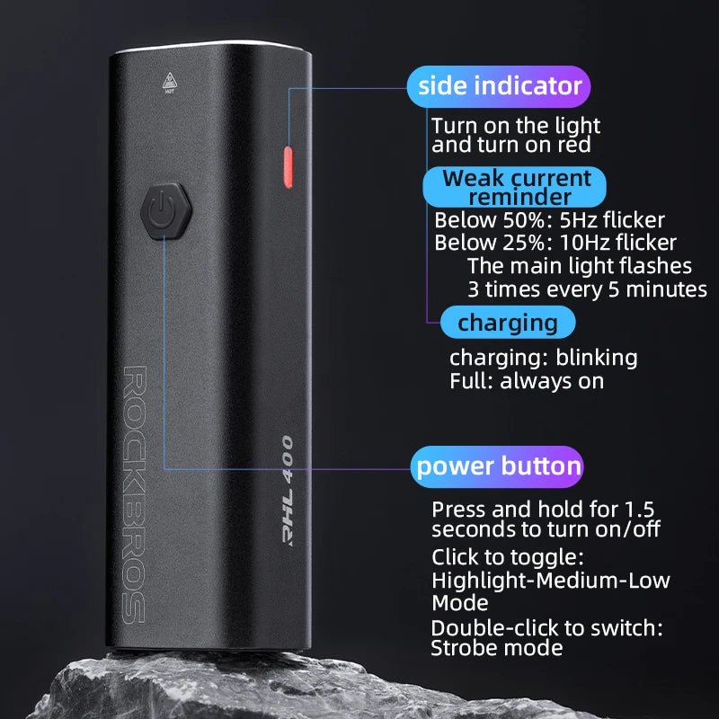 2000mAh Type - C LED Bike Light, Waterproof & Bright - Newport Finds