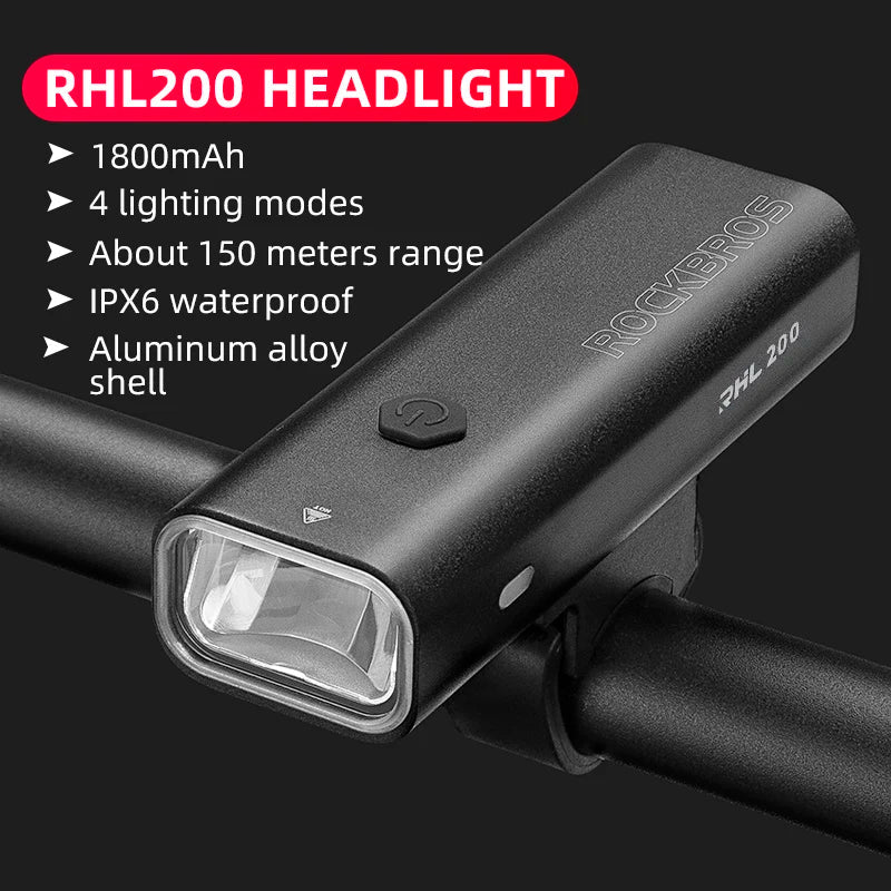 2000mAh Type - C LED Bike Light, Waterproof & Bright - Newport Finds