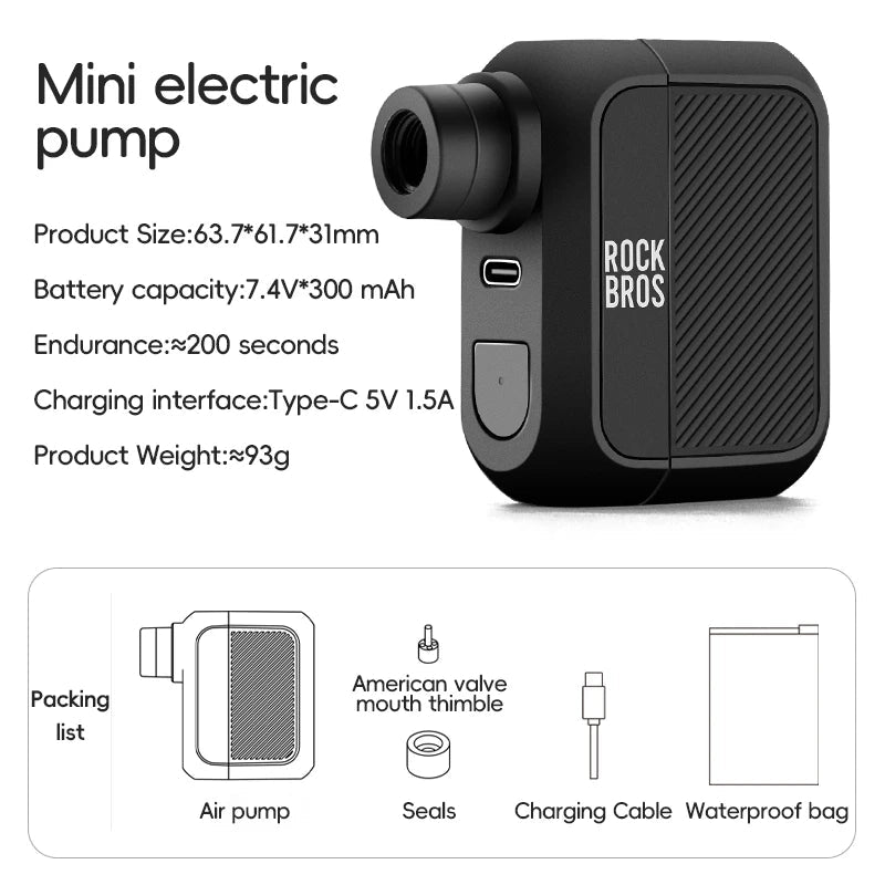 Portable 100PSI Mini Electric Bike Pump - Newport Finds