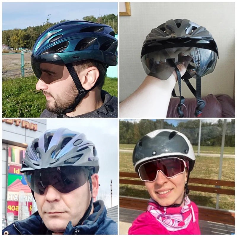ROCKBROS Breathable Cycling Helmet with Goggles - Newport Finds