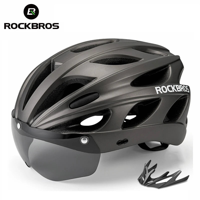 ROCKBROS Breathable Cycling Helmet with Goggles - Newport Finds