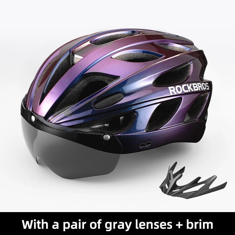 ROCKBROS Breathable Cycling Helmet with Goggles - Newport Finds