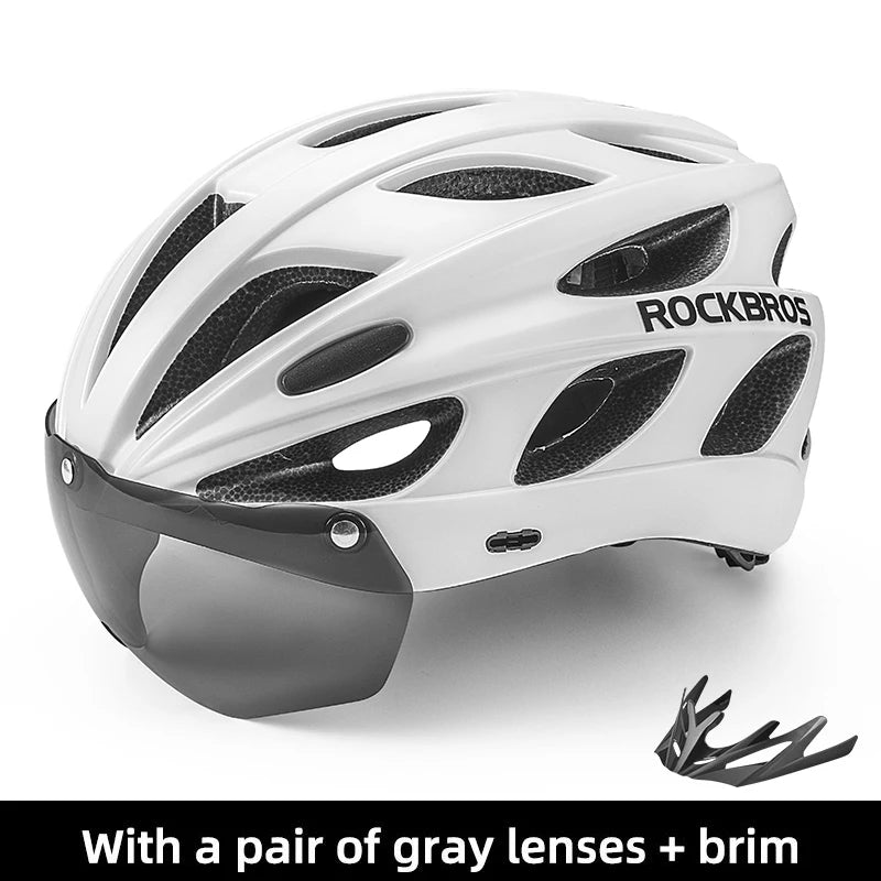 ROCKBROS Breathable Cycling Helmet with Goggles - Newport Finds