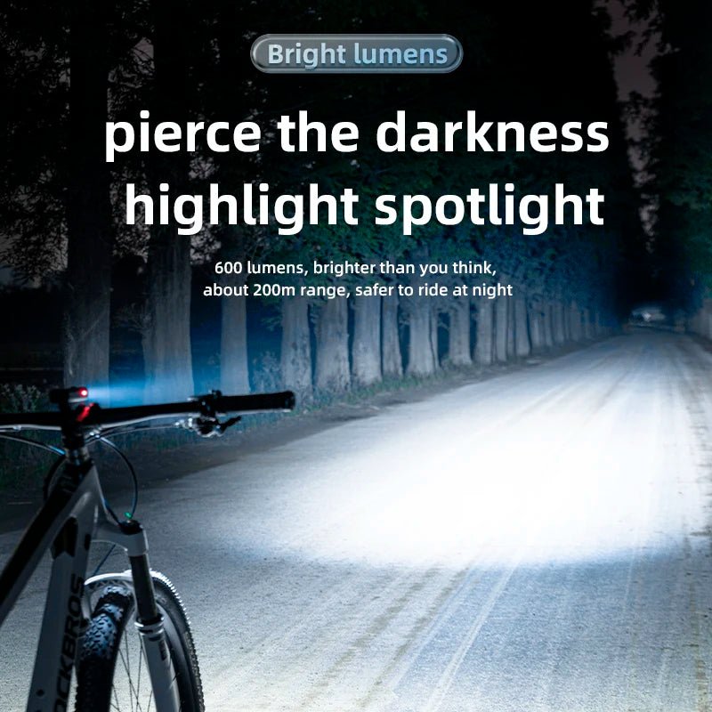 ROCKBROS Type - C Bike Headlight 3000LM - Newport Finds