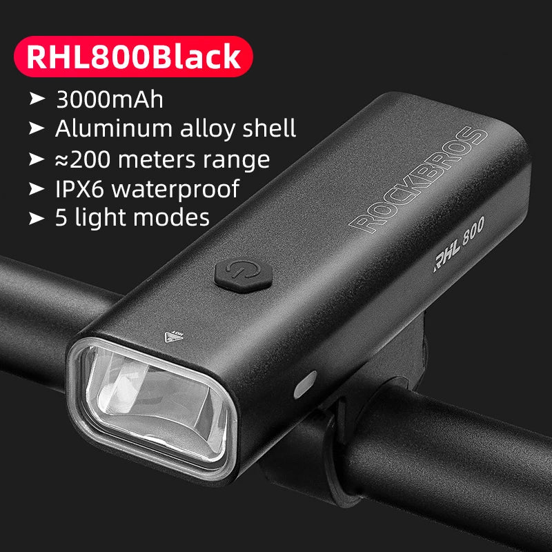 ROCKBROS Type - C Bike Headlight 3000LM - Newport Finds