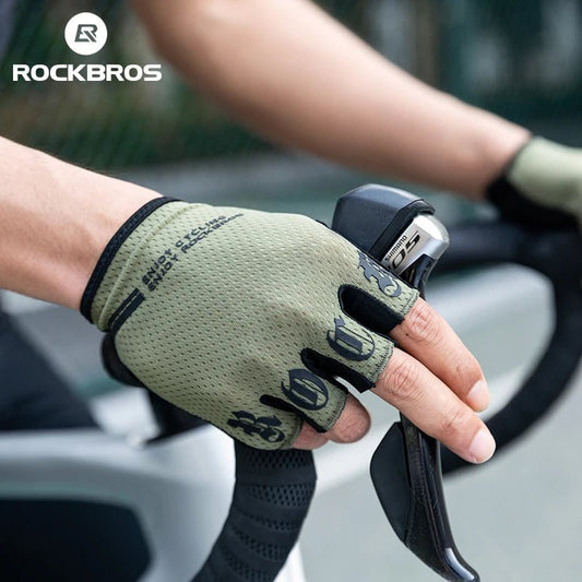 ROCKBROS Breathable Cycling Half Finger Gloves - Newport Finds