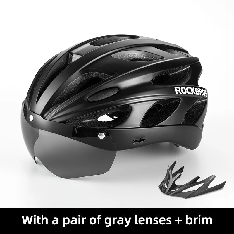 ROCKBROS Breathable Cycling Helmet with Goggles - Newport Finds