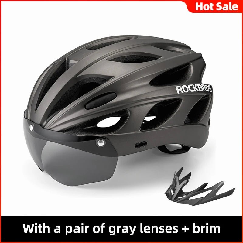 ROCKBROS Breathable Cycling Helmet with Goggles - Newport Finds